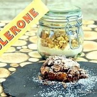 Walnuss Toblerone Brownies als Geschenkidee im Glas