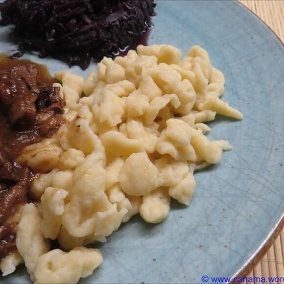 Knöpfle mit Ochsenschwanzragout