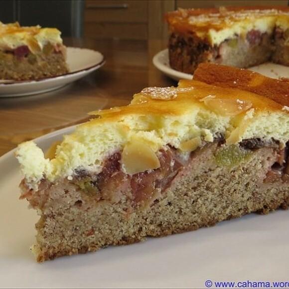 Rhabarber-Rührkuchen mit Schmandguss