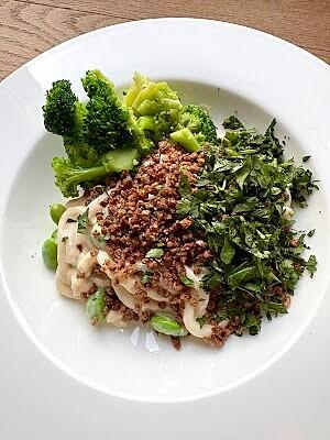 Cremige Mapo-Tofu Udon-Nudeln