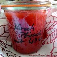 Kirsch-Pfirsichmarmelade mit 43 Likör