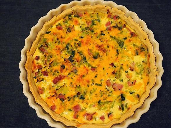 Lauch-Tarte mit Cheddar