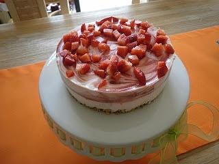American Cheesecake mit Erdbeeren