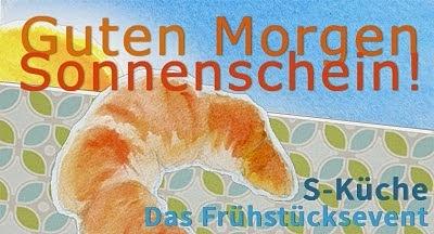 Frühstücks-brioches mit rhabarber, erdbeeren, nuss und nougat