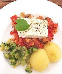 Ofen-Feta mit Tomatengemüse