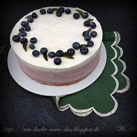 Käse-Sahne Kuchen mit Blaubeeren