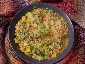 Buntes Reis-Durcheinander vegan
