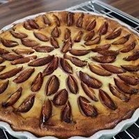 Käse-Zwetschgen-Kuchen ohne Boden