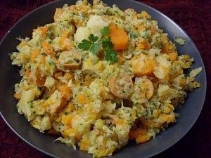 Blumenkohl möhren pastinaken püree vegan