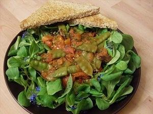 Warmer Frühlingssalat vegan
