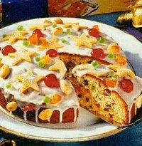 Früchtekuchen mit Marzipan