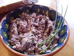 Schnittlauch-Zwiebel-Lebervurst (vegan)