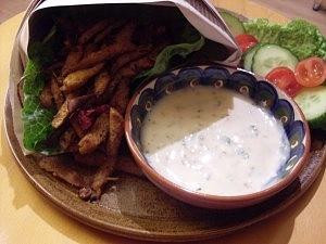 Gyros Veganista mit Knoblauchdip