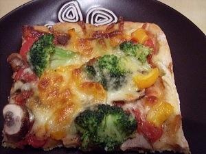 Brokkoli-Champignonpizza