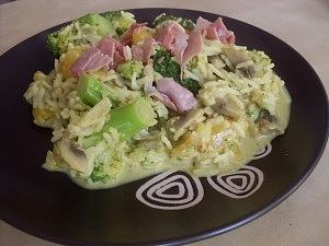 Fruchtige Reispfanne mit Brokkoli