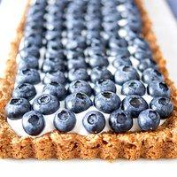 Blaubeer Tarte mit Joghurt (glutenfrei)