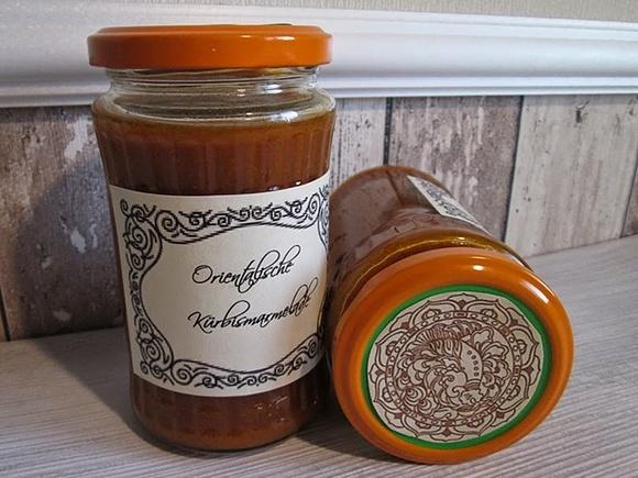 Orientalische Kürbismarmelade mit Rosenwasser