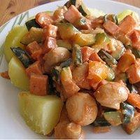 Kasseler-Gemüse-Pfanne