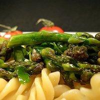 Pasta, Grüner Spargel – Grüner Pfeffer