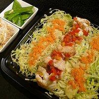 Seeteufel mit Ratatouille auf Wasabi-Eisbergsalat