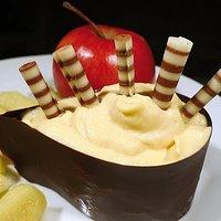 Marzipanmousse im Schokotropfen