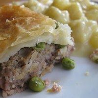 Hackfleisch mit Blätterteig
