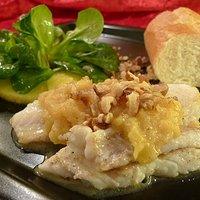 Zanderfilet an Ananas-Quitten-Butter