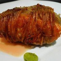 Lachsfilet im Wasabi-Kartoffelspaghettimantel