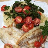 Loup de Mer auf Spaghettinis (No.1.)