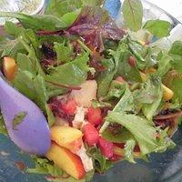 Frischer Mozzarella-Melonen-Salat