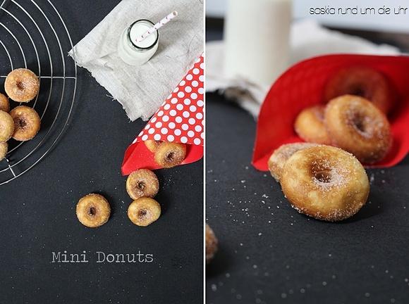 Mini donuts mit zucker und zimt