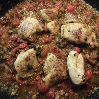 Tomatenhähnchen mit Reis