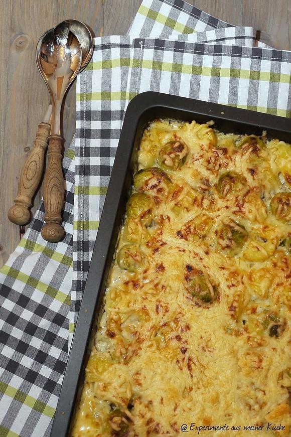 Rosenkohl-Hack-Auflauf mit Kartoffeln