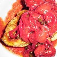 Hähnchenbrustfilet mit Erdbeersoße