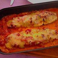 Gefüllte Zucchini mit Reis
