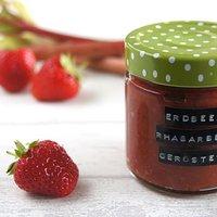 Geröstete Erdbeer-Rhabarber-Marmelade ohne Gelierzucker