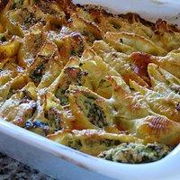 Conchiglioni- Muschelnudeln gefüllt mit Bärlauch und Ricotta