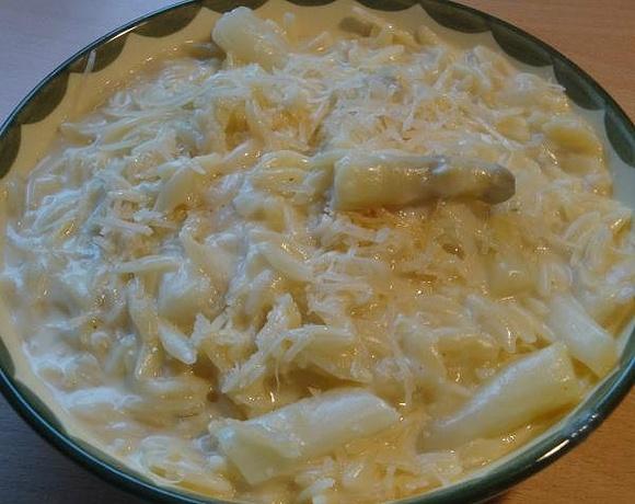 Kritharaki mit Spargel