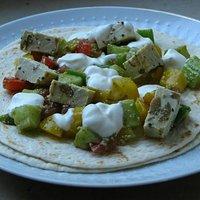Gemüse-Oliventofu-Tortilla