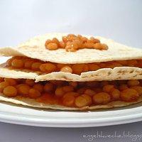 Baked Beans on Wraps