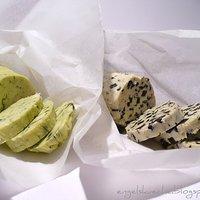 Bärlauchbutter und Olivenbutter