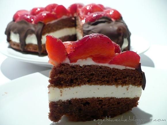 Herzige Erdbeer-Mascarpone-Schoko-Torte