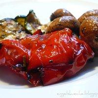 Antipasti - Marinierte, gegrillte Paprika, Zucchini und Pilze