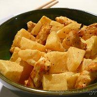 Curry-Hühnchen in Ananas-Curry-Soße mit Reis