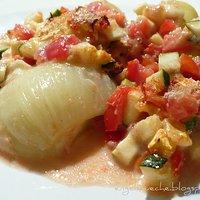 Überbackener Fenchel mit Zucchini-Tomaten-Gemüse