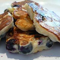 Apfel-Blaubeer-Pancakes
