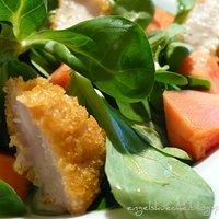 Salat mit Hühnchen und Papaya