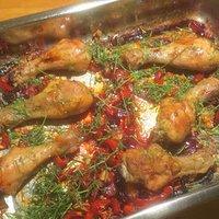 Huhn mit Minipflaumen und Sojasauce