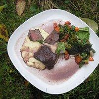 Hirsch mit Selleriepüree
