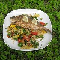 Dorade mit Weizen-Gemüse